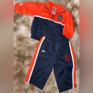 Detroit Tigers Baby Windbreaker Set 3–6M – Jacket & Pants – Majestic